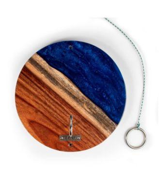 The River Epoxy Resin with Live Edge Acacia Wayfarer ART Hook & Ring Game by ELAKAI