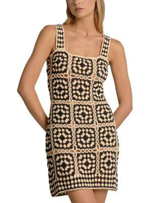 Crochet Square Neck Swim Cover Up Dress by ELAN