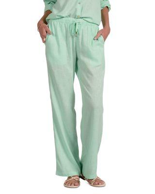 Drawstring Swim Cover-Up Pants by ELAN