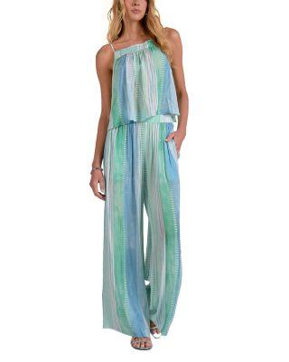 Flowy Swim Cover Up Top & Wide Leg Swim Cover Up Pants by ELAN