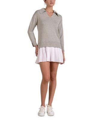 Layered Look Sweater Dress by ELAN