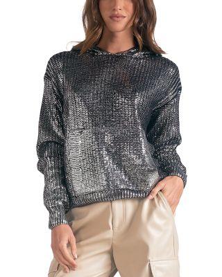 Metallic Threaded Hoodie by ELAN