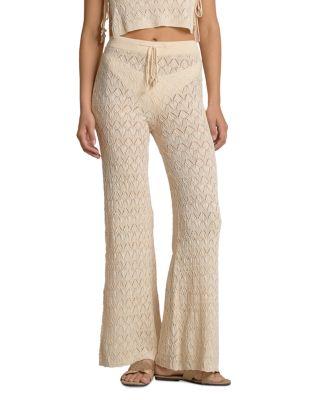 Pointelle Knit Swim Cover-Up Pants by ELAN