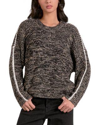Ribbed Blanket Stitch Sweater by ELAN