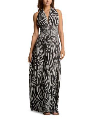 Smocked Halter Maxi Dress by ELAN