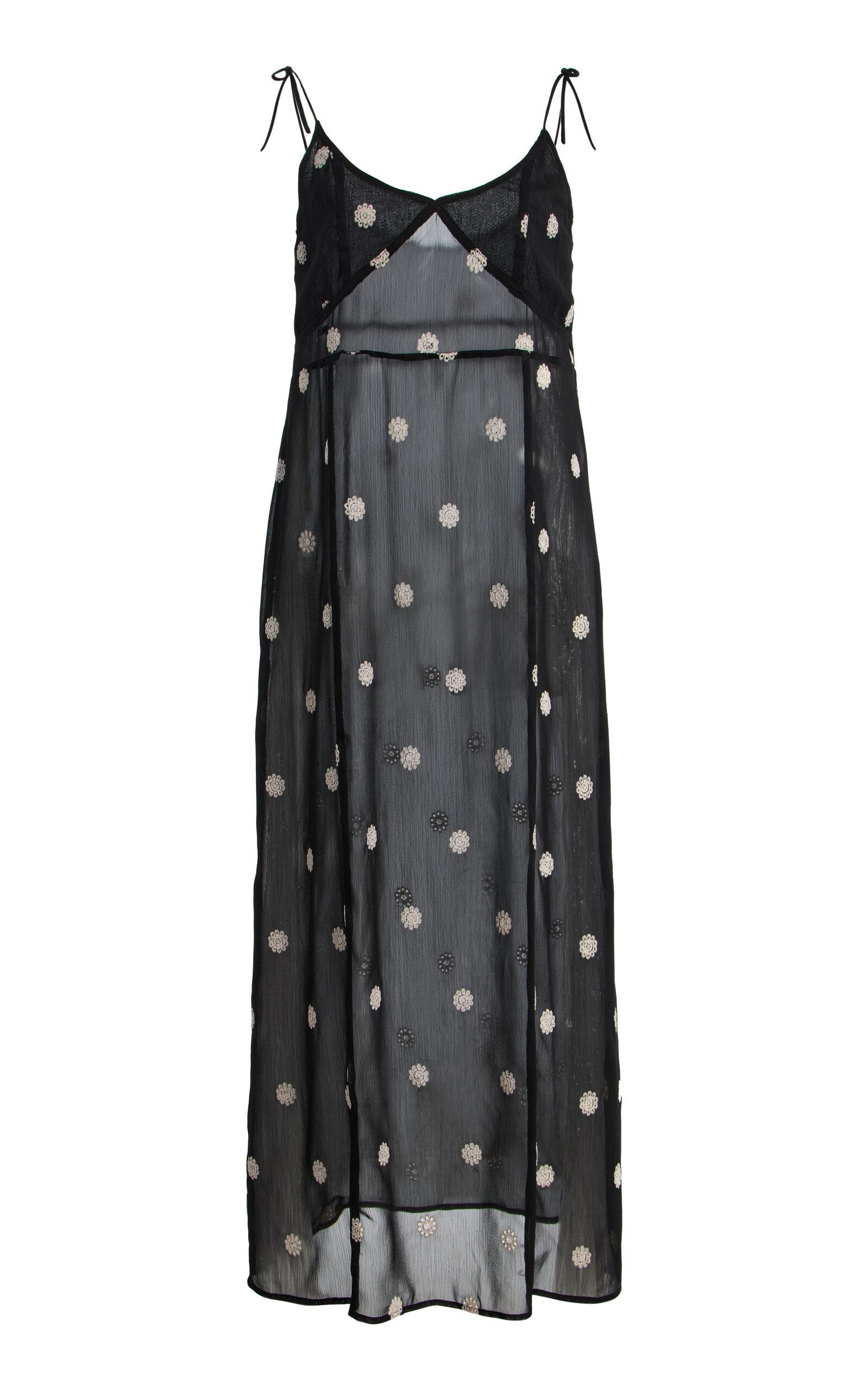 ELCE Elle Embroidered Chiffon Maxi Dress - Moda Operandi by ELCE