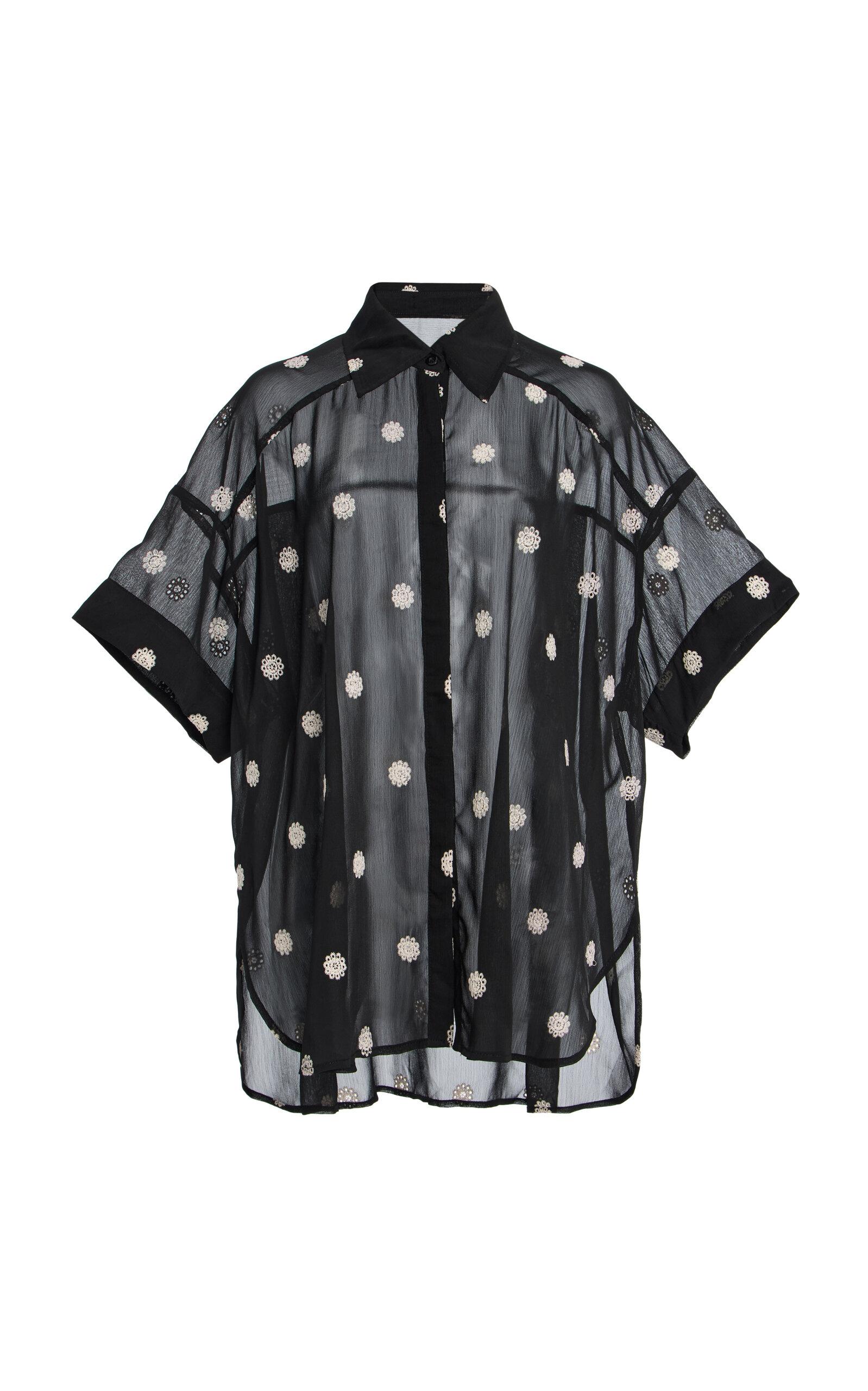 ELCE Elle Embroidered Chiffon Shirt - Moda Operandi by ELCE