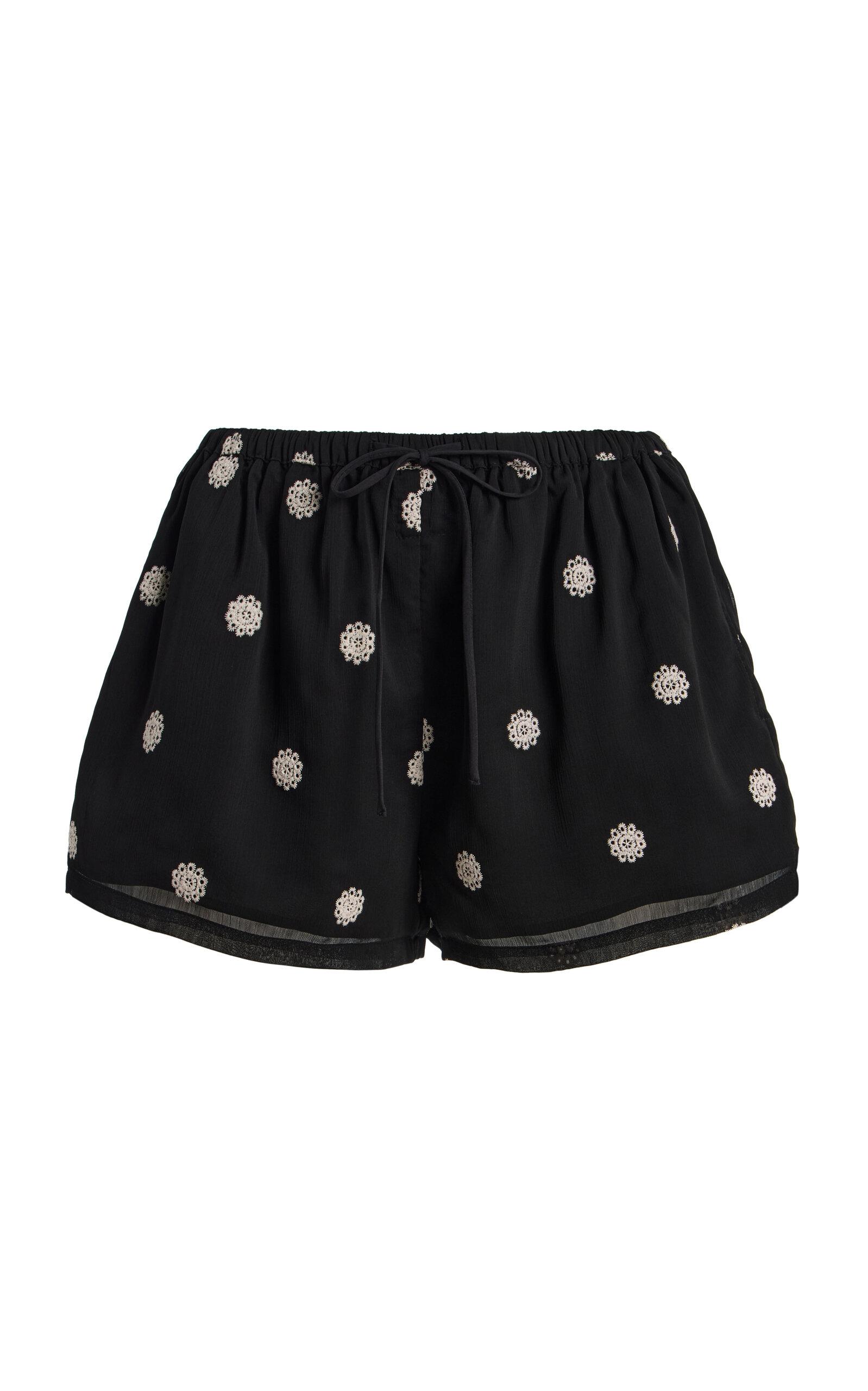 ELCE Elle Embroidered Crepehorts - Moda Operandi by ELCE