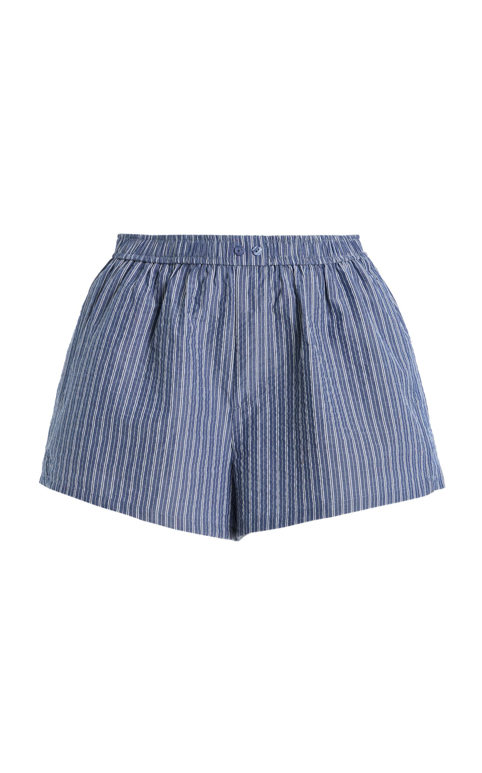 ELCE Exclusive Ime Striped Cotton-Blend Boxer Shorts - Moda Operandi by ELCE