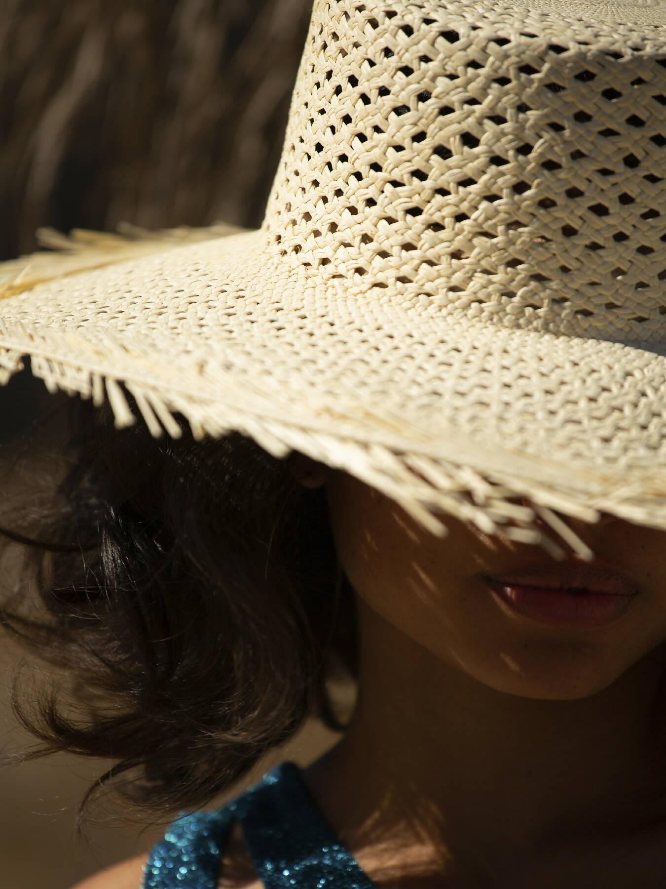 Brisa - Patterned Beach Panama Hat by ELEGANCIA TROPICAL HATS