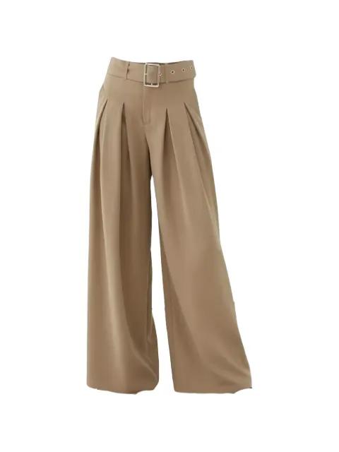 belted pleated trousers by ELEH