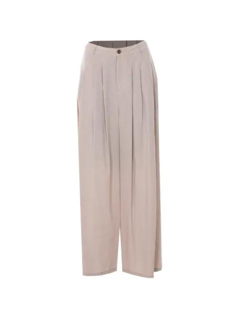 pleated wide leg trousers by ELEH