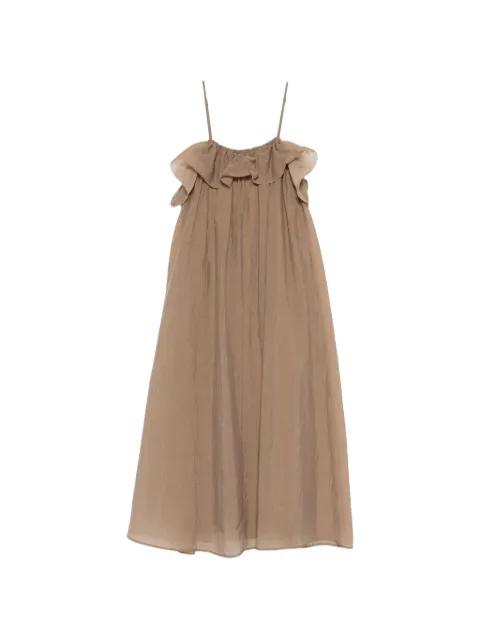 ruffle-detail maxi dress by ELEH