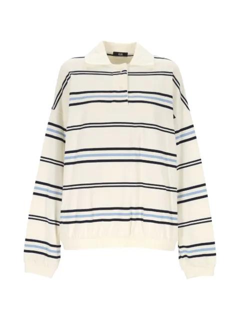 striped collared knitwear by ELEH