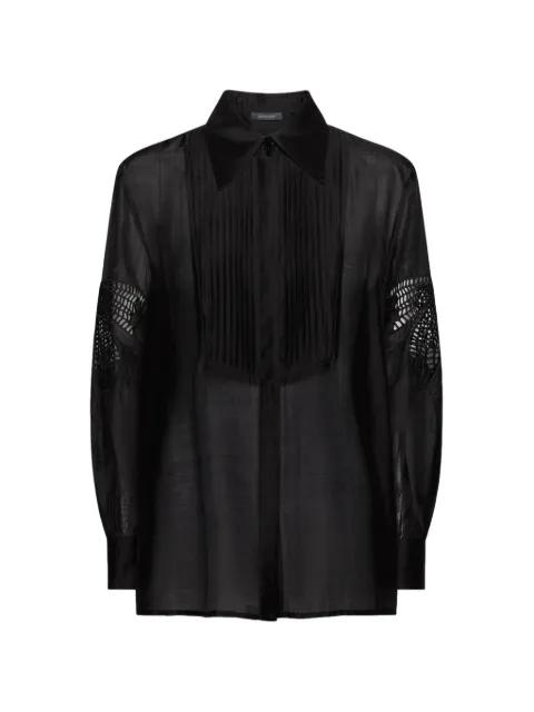 cut-out pleated shirt by ELENA MIRO