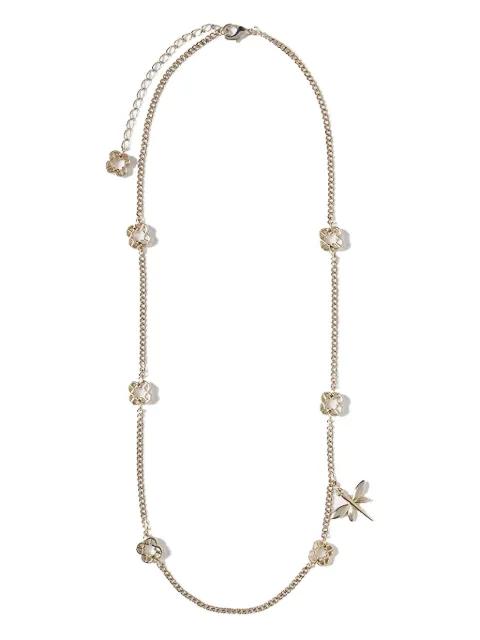 dragonfly monogram charms necklace by ELENA MIRO`