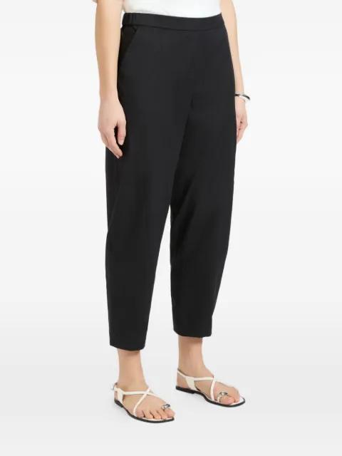 elasticated-waistband cropped trousers by ELENA MIRO