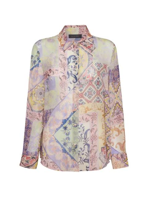 floral patchwork shirt by ELENA MIRO