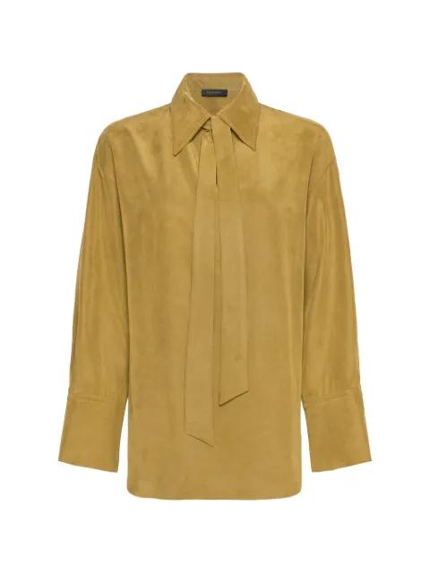 linen-blend shirt by ELENA MIRO