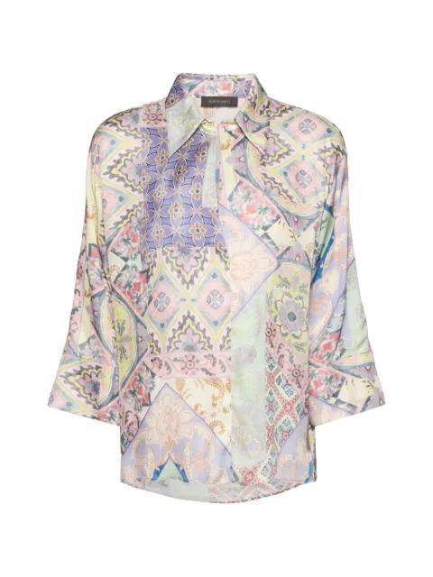 patchwork patterned shirt by ELENA MIRO