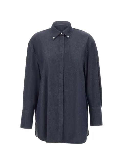 pointed-collar cotton shirt by ELENA MIRO