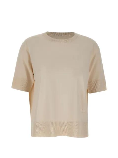 ribbed logo knit top by ELENA MIRO