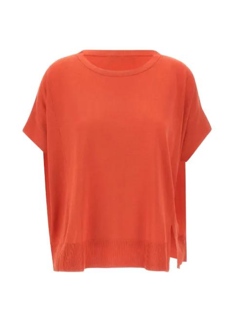 ribbed side slits sweater by ELENA MIRO