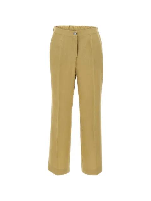 wide-leg linen trousers by ELENA MIRO