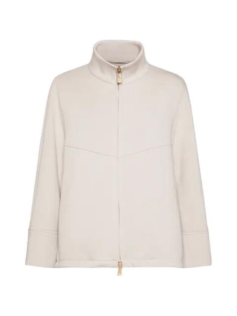 zip collar jacket by ELENA MIRO