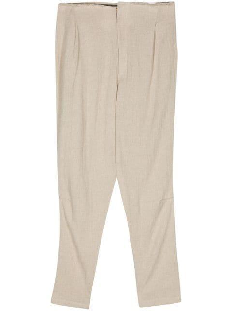 high-waisted tapered trousers by ELENA VELEZ