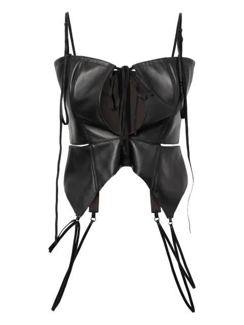 zip-up corset top by ELENA VELEZ