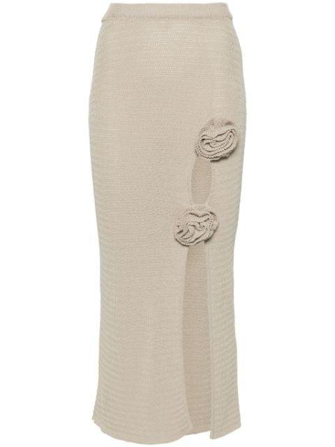 Roses knitted maxi skirt by ELEONORA GOTTARDI