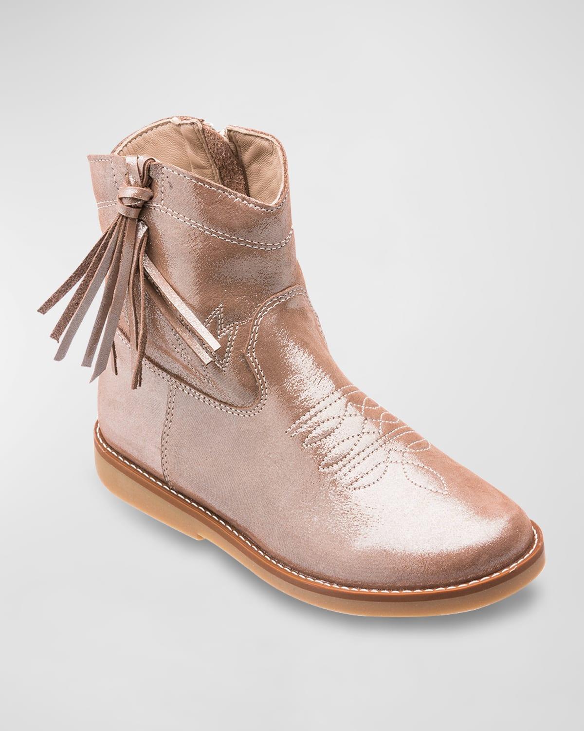 Girl's Hannah Suede Western Boots, Toddler/Kids by ELEPHANTITO
