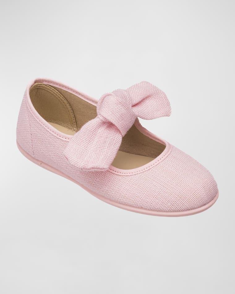Girl's Linen Mary Jane Flats, Baby/Toddler/Kids by ELEPHANTITO