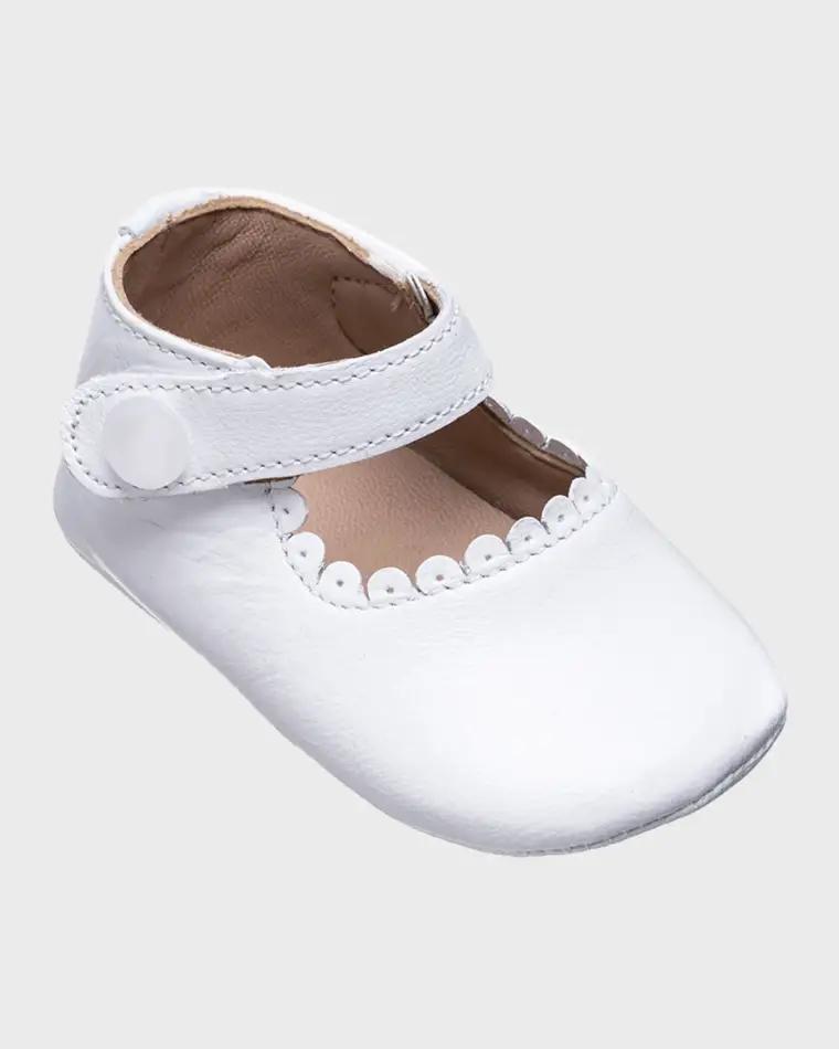 Girl's Scalloped Leather Mary Jane, Baby by ELEPHANTITO