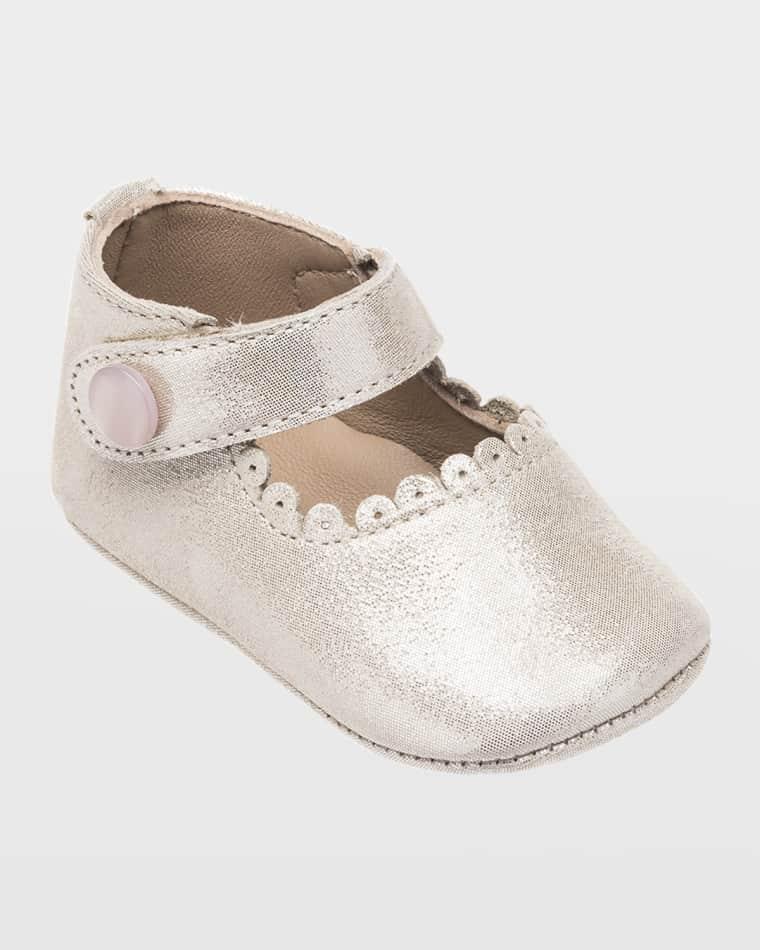 Girl's Scalloped Leather Mary Jane, Baby by ELEPHANTITO