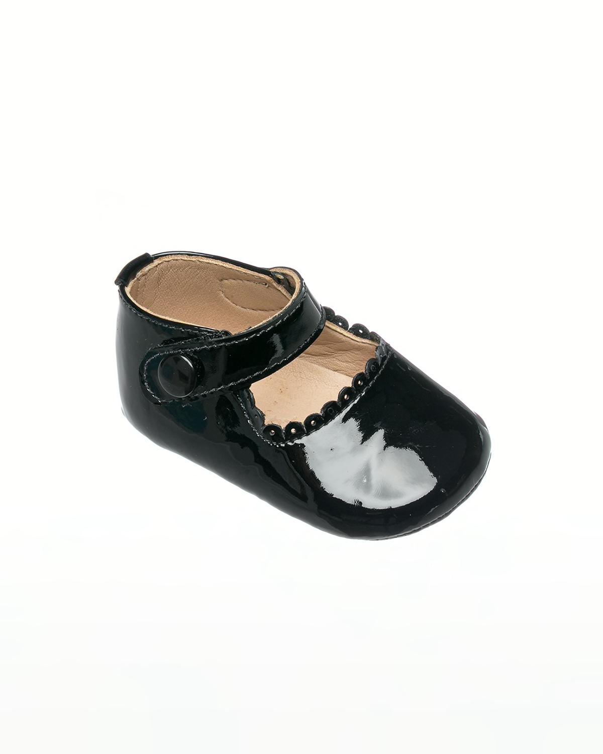 Girl's Scalloped Leather Mary Jane, Baby by ELEPHANTITO