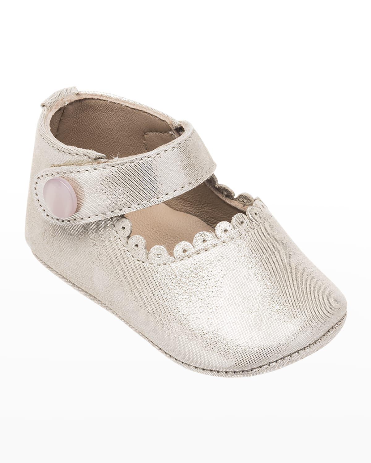 Girl's Scalloped Leather Mary Jane, Baby by ELEPHANTITO