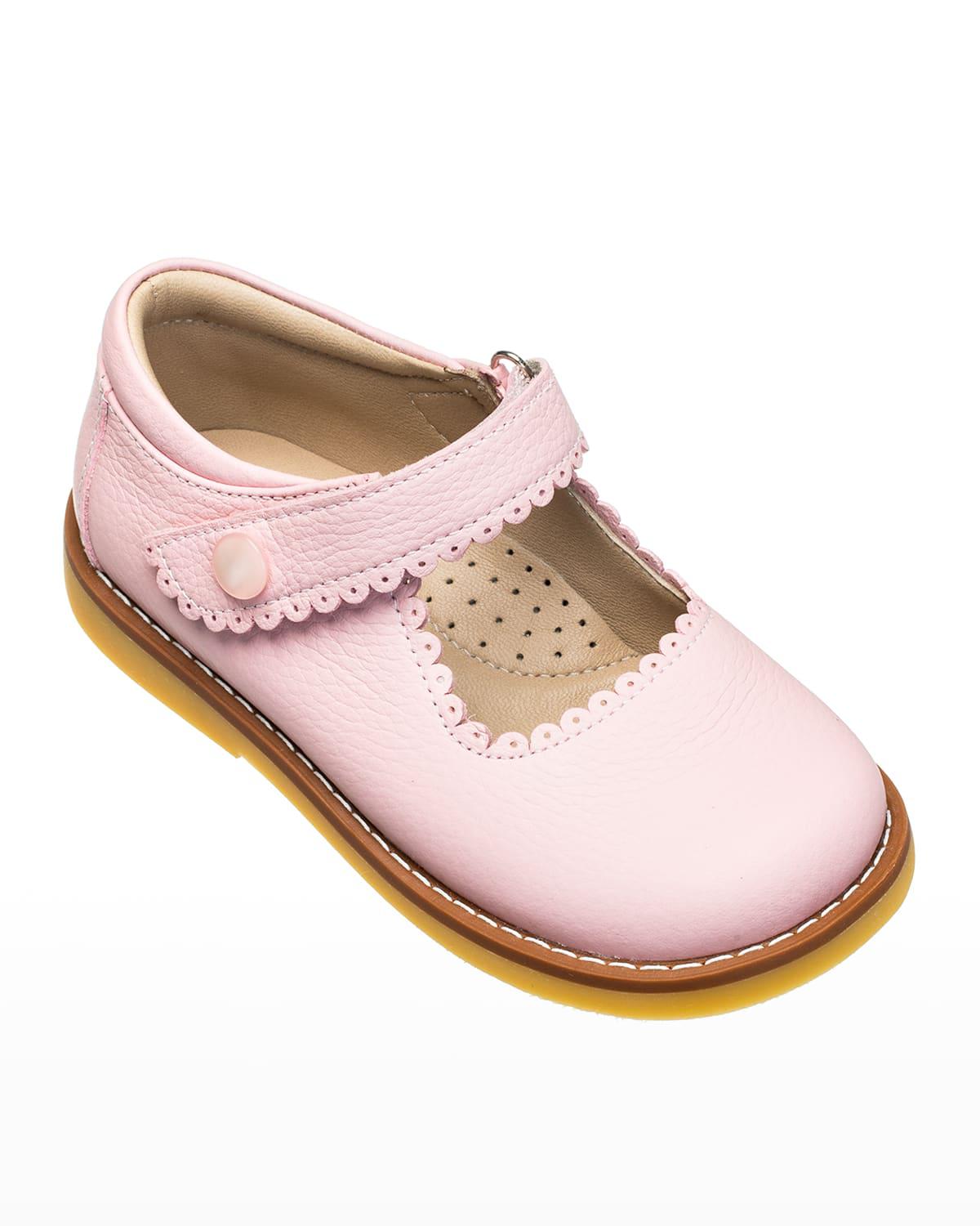 Girl's Scalloped Leather Mary Jane, Toddler/Kids by ELEPHANTITO