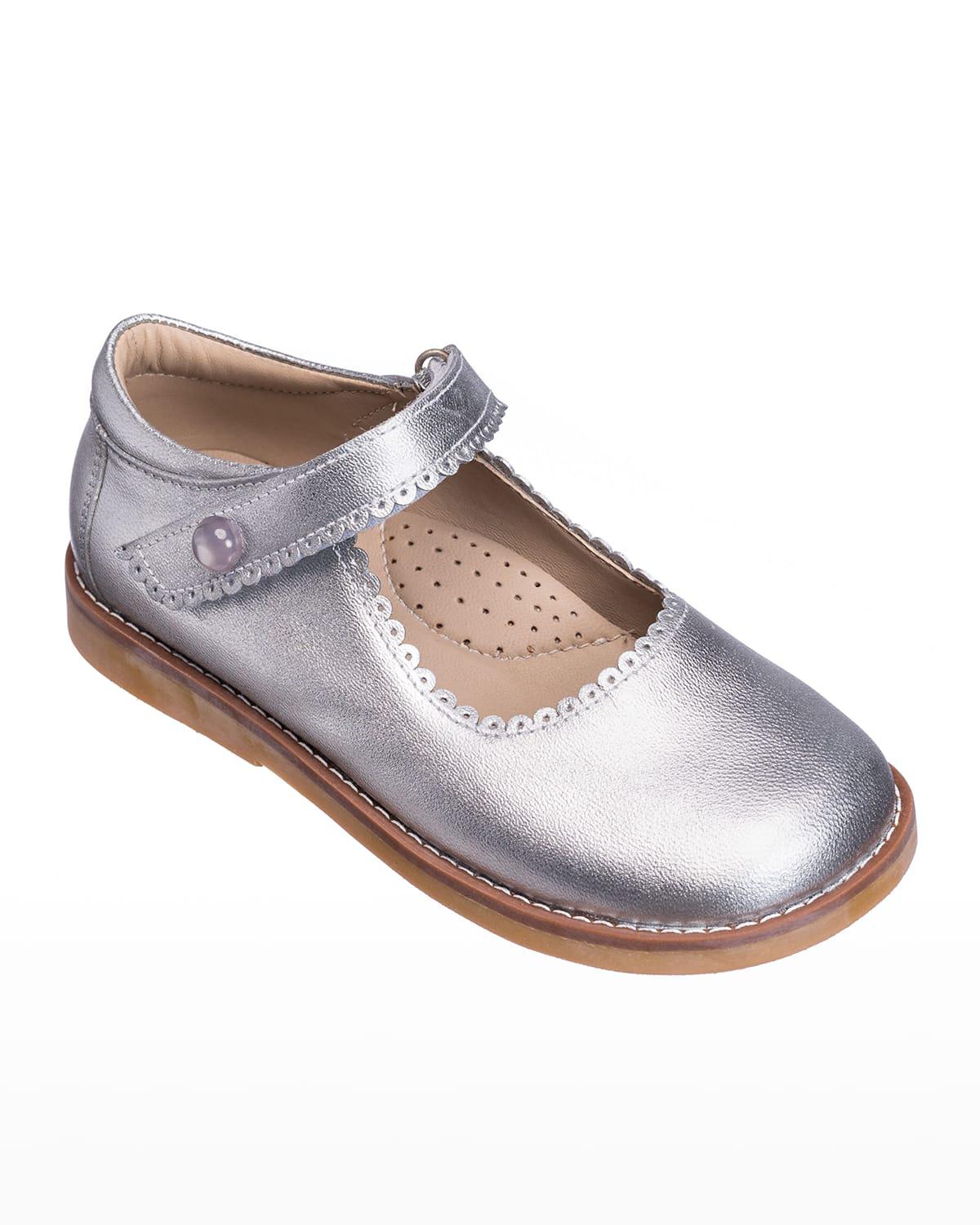Girl's Scalloped Leather Mary Jane, Toddler/Kids by ELEPHANTITO