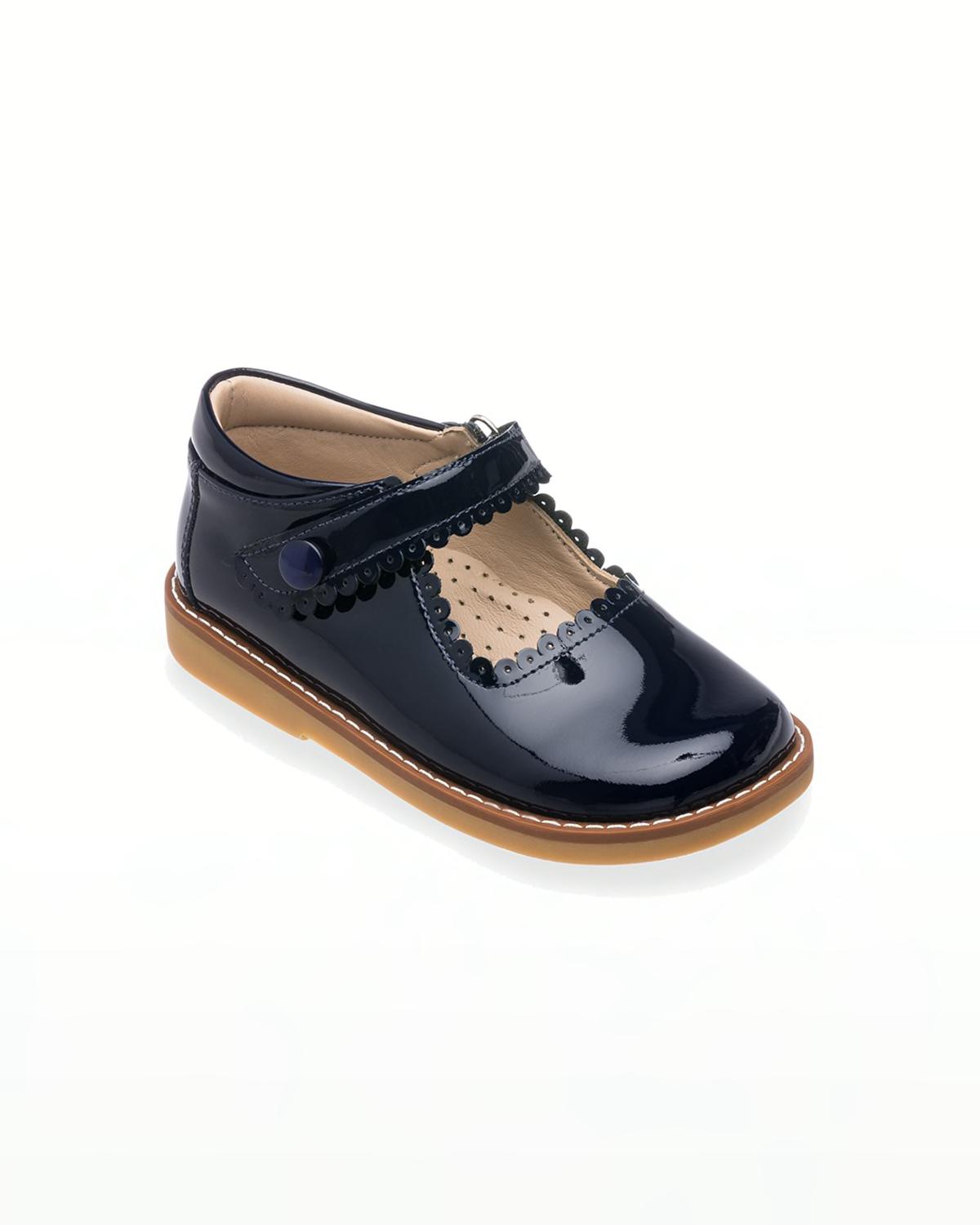 Girl's Scalloped Leather Mary Jane, Toddler/Kids by ELEPHANTITO