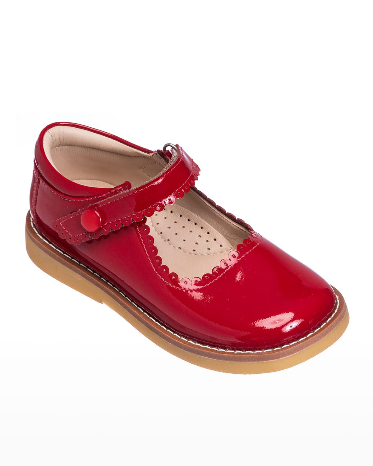 Girl's Scalloped Leather Mary Jane, Toddler/Kids by ELEPHANTITO