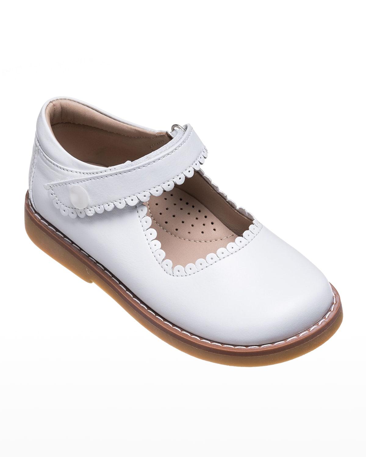 Girl's Scalloped Leather Mary Jane, Toddler/Kids by ELEPHANTITO