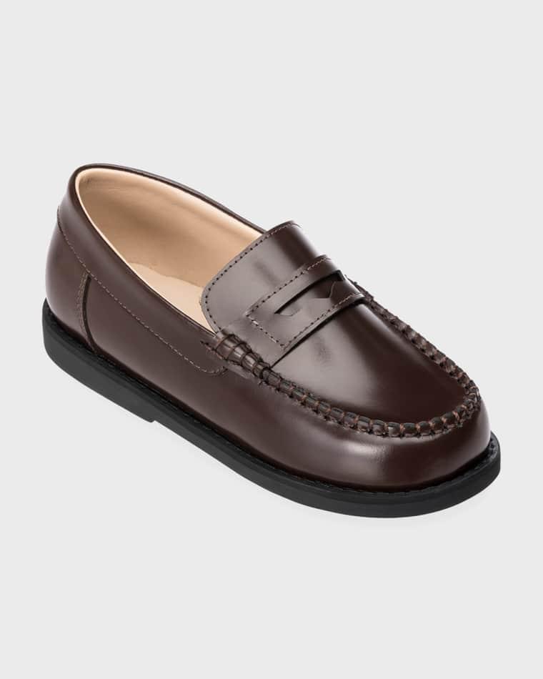 Girl's Scholar Smooth Leather Penny Loafers, Baby/Toddler/Kids by ELEPHANTITO