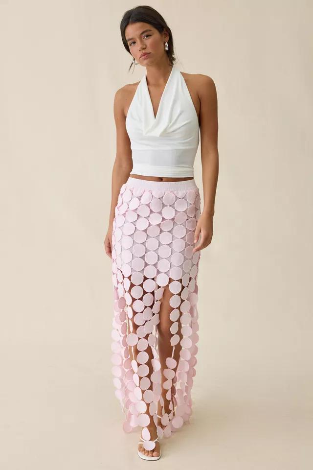 Elevator Disco Luna Disco Dot Fringe Maxi Skirt by ELEVATOR DISCO