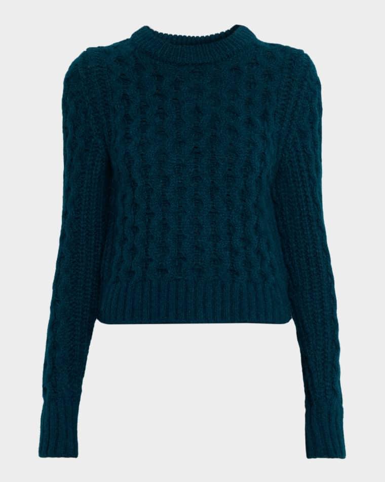 Amara Fisherman and Cable-Knit Alpaca-Blend Sweater by ELEVEN SIX