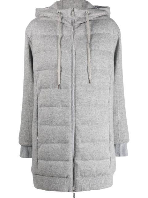 Bimateric feather-down cashmere padded coat by ELEVENTY