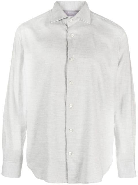 Dandy long-sleeved cotton-lyocell shirt by ELEVENTY