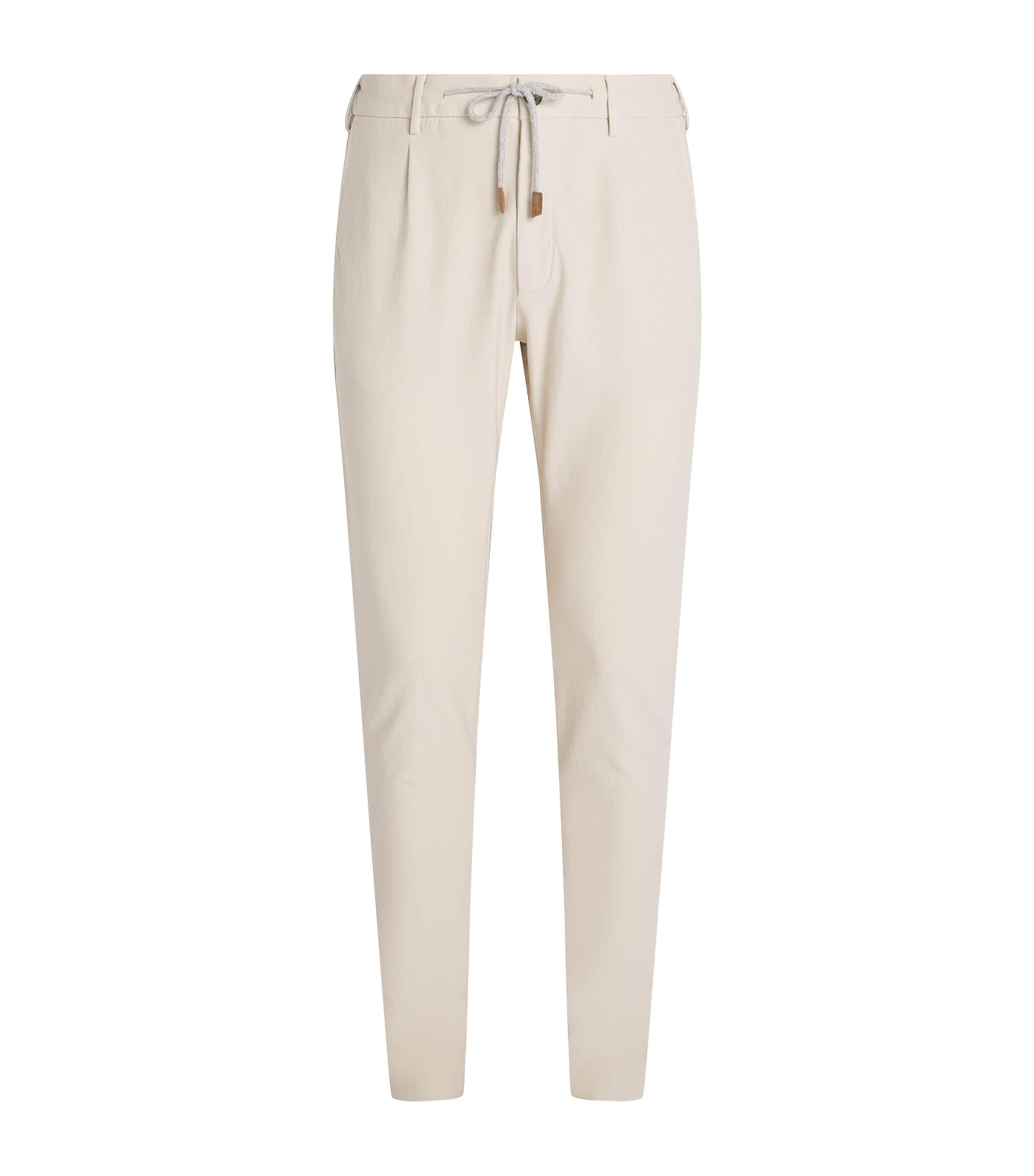 Eleventy Cotton-Blend Drawstring Trousers by ELEVENTY