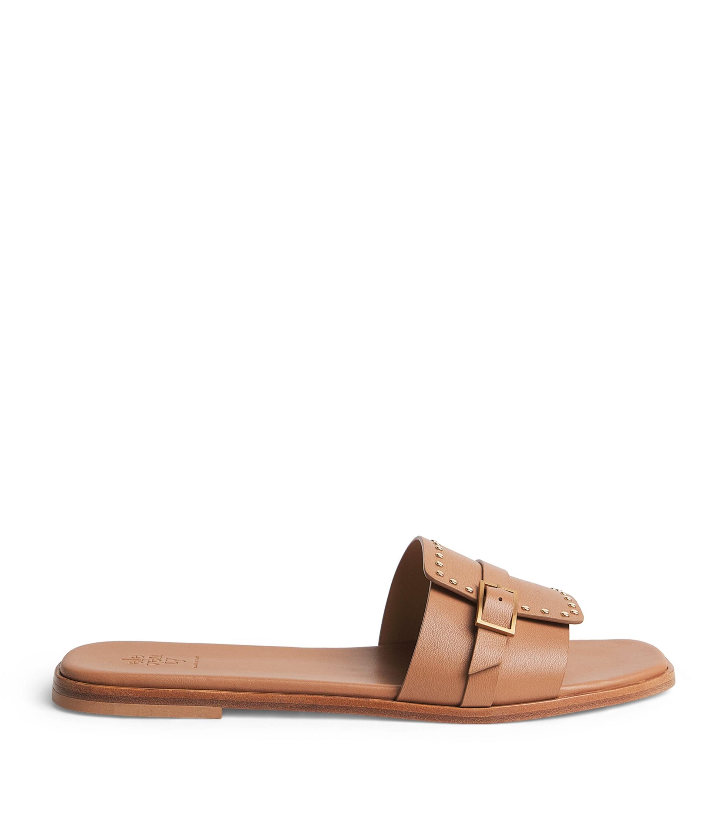 Eleventy Leather Embellished Sandals by ELEVENTY